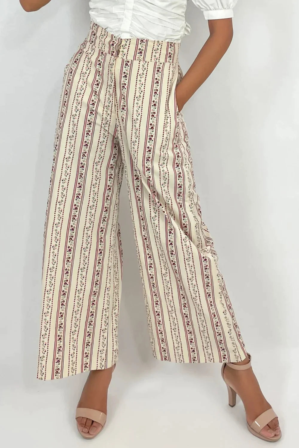 Printed Striped Trouser